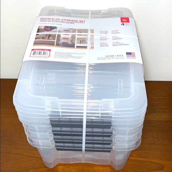 Iris Buckle-up Storage Set, 4-Pack, 12.9 Qt Each - Picture 5 of 12